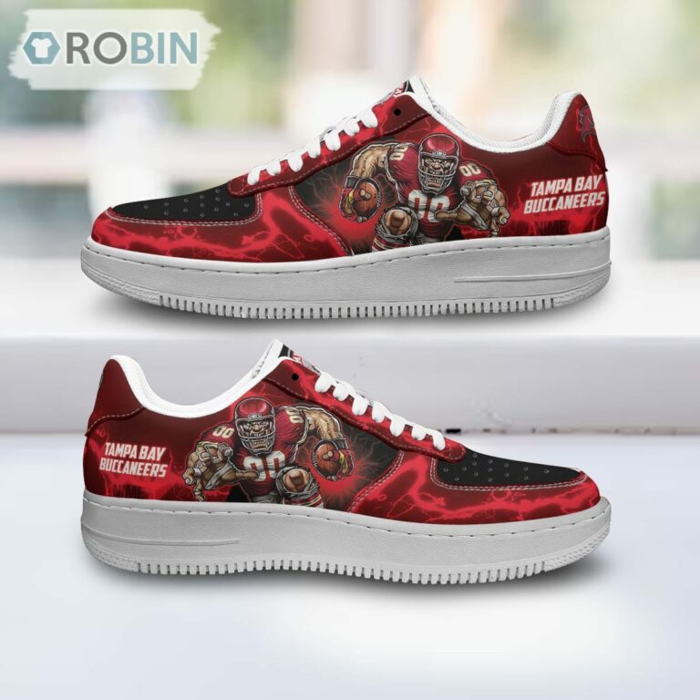 Tampa Bay Buccaneers Air Sneakers Mascot Thunder Style Custom NFL Sport Shoes