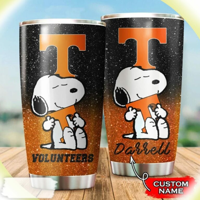 Tennessee Volunteers Snoopy Custom Name Tumbler