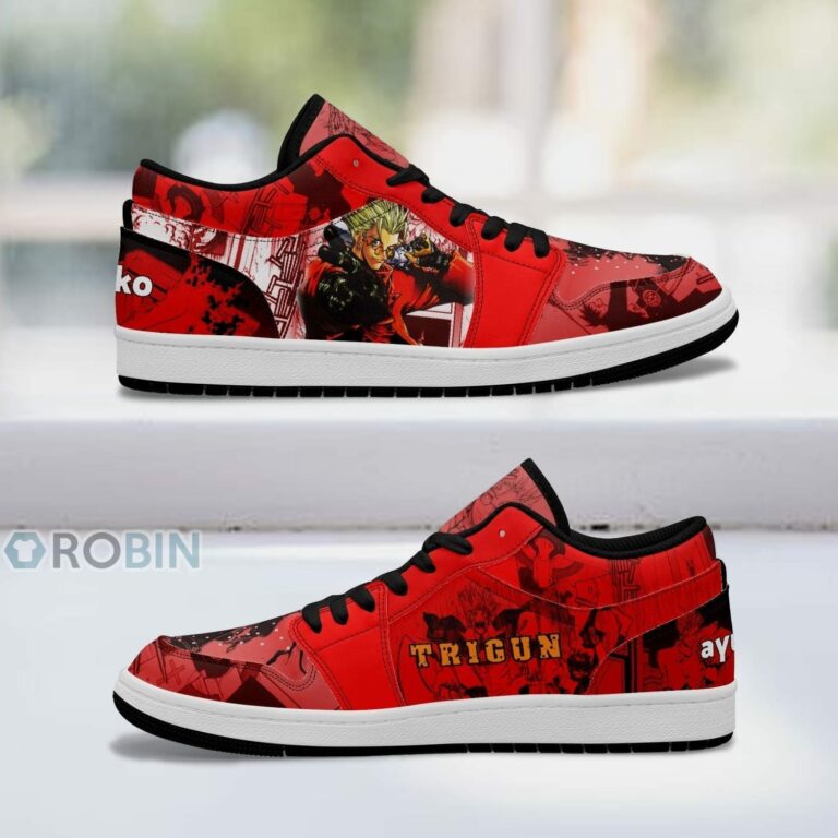 Trigun Vash The Stampede Shoes, Anime Low Jordan Sneaker