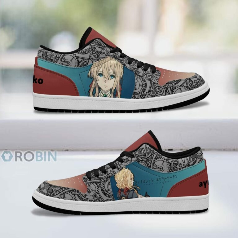 Violet Evergarden Violet Shoes, Anime Low Jordan Sneaker