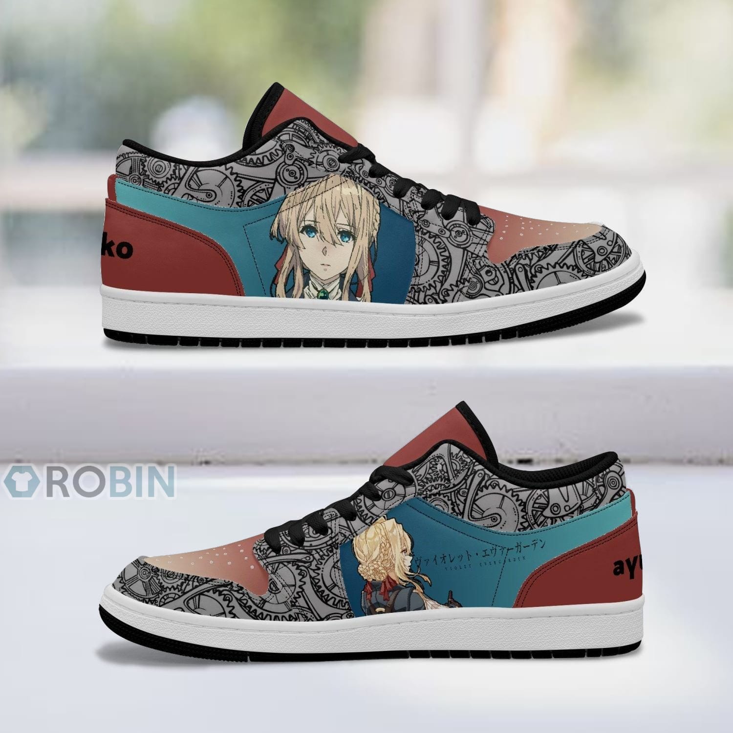 Violet Evergarden Violet Shoes, Anime Low Jordan Sneaker ...