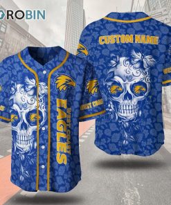 West Coast Eagles Football Club Skull 3D Personalized Baseball Jersey