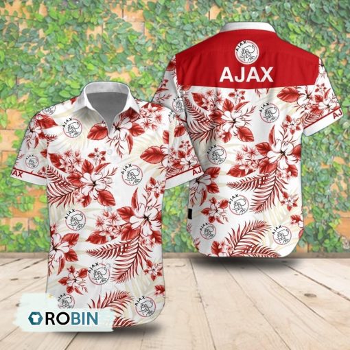 AFC Ajax Tropical Short Sleeve Shirt, Summer Hawaiian Shirt