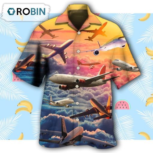 Airplane Let Your Dreams Take Flight Style Hawaiian Shirt