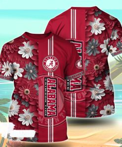 Alabama Crimson Tide NCAA Flower Tshirt For Fans, Summer Football Shirts