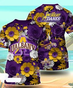 Albany Great Danes NCAA Florals Tshirt For Fans, Summer Football Shirts