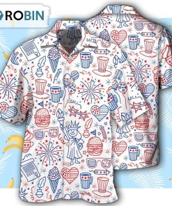 America Independence Day Fourth Of July Cool Art Hawaiian Shirt America Independence Day Fourth Of July Cool Art Hawaiian Shirt