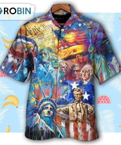 America My Patriotic Heart Beats Red White And Blue Hawaiian Shirt America My Patriotic Heart Beats Red White And Blue Hawaiian Shirt