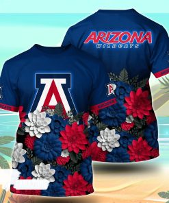 Arizona Wildcats NCAA Floral Tshirt For Fans, Summer Football Shirts