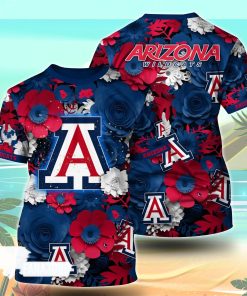 Arizona Wildcats NCAA Florals Tshirt For Fans, Summer Football Shirts