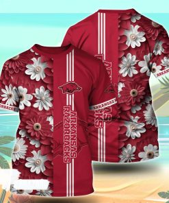 Arkansas Razorbacks NCAA Floral Tshirt For Fans, Summer Football Shirts