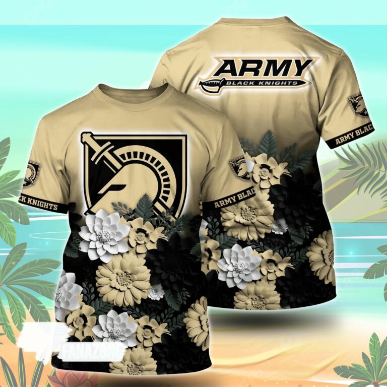 Army Black Knights NCAA Flower Tshirt For Fans, Summer Football Shirts