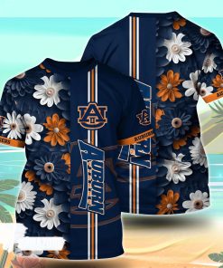 Auburn Tigers NCAA Florals Tshirt For Fans, Summer Football Shirts