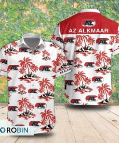 AZ Alkmaar Palm Tree Short Sleeve Shirt, Summer Hawaiian Shirt