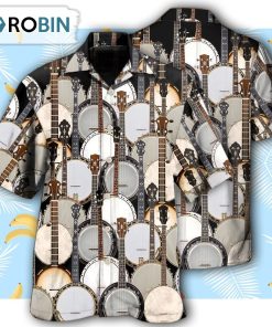 Banjo Love Music Pattern Hawaiian Shirt