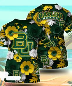 Baylor Bears NCAA Floral Tshirt For Fans, Summer Football Shirts