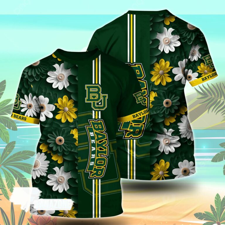 Baylor Bears NCAA Florals Tshirt For Fans, Summer Football Shirts