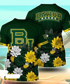 Baylor Bears NCAA Flower Tshirt For Fans, Summer Football Shirts
