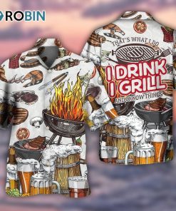 BBQ Grill And Drink Beer Hawaiian Shirt