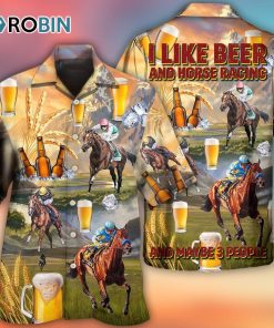 Beer And Horse Racing On The Steppe Hawaiian Shirt