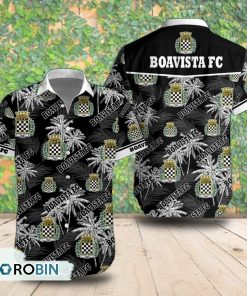 Boavista Futebol Clube Palm Tree Short Sleeve Shirt, Summer Hawaiian Shirt