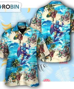 Boba Fett Star Wars Surfing Hawaiian Shirt For Men, Women, Kids Owl Ohh