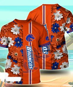 Boise State Broncos NCAA Flower Tshirt For Fans, Summer Football Shirts Boise State Broncos NCAA Flower Tshirt For Fans, Summer Football Shirts