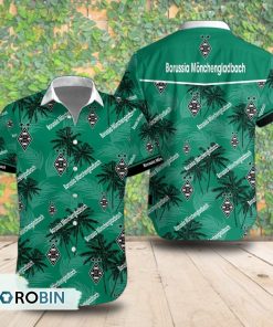 Borussia Monchengladbach Palm Tree Short Sleeve Shirt, Summer Hawaiian Shirt