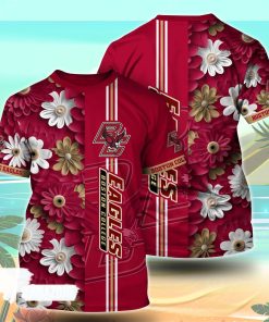 Boston College Eagles NCAA Florals Tshirt For Fans, Summer Football Shirts Boston College Eagles NCAA Florals Tshirt For Fans, Summer Football Shirts