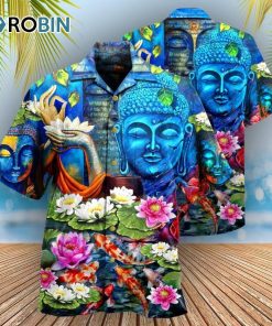 Buddha What You Think You Become With Flowers Hawaiian Shirt