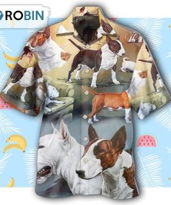 Bull Terrier Dog Lover Art Style Hawaiian Shirt Bull Terrier Dog Lover Art Style Hawaiian Shirt