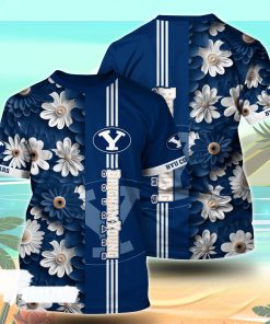 BYU Cougars NCAA Floral Tshirt For Fans, Summer Football Shirts