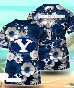 BYU Cougars NCAA Florals Tshirt For Fans, Summer Football Shirts