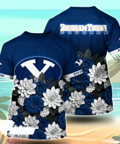 BYU Cougars NCAA Flower Tshirt For Fans, Summer Football Shirts