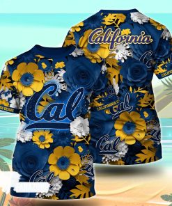 California Golden Bears NCAA Floral Tshirt For Fans, Summer Football Shirts