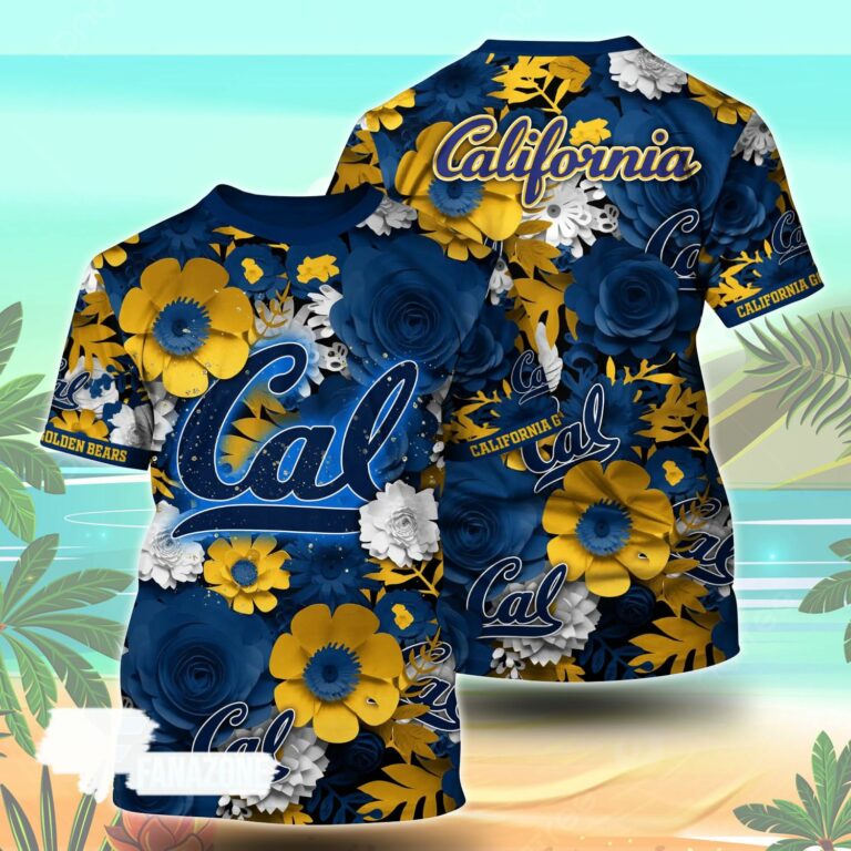 California Golden Bears NCAA Floral Tshirt For Fans, Summer Football Shirts