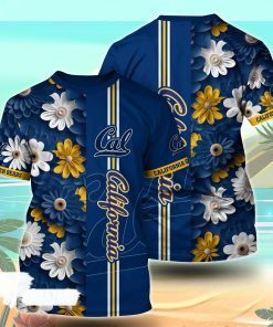 California Golden Bears NCAA Florals Tshirt For Fans, Summer Football Shirts California Golden Bears NCAA Florals Tshirt For Fans, Summer Football Shirts