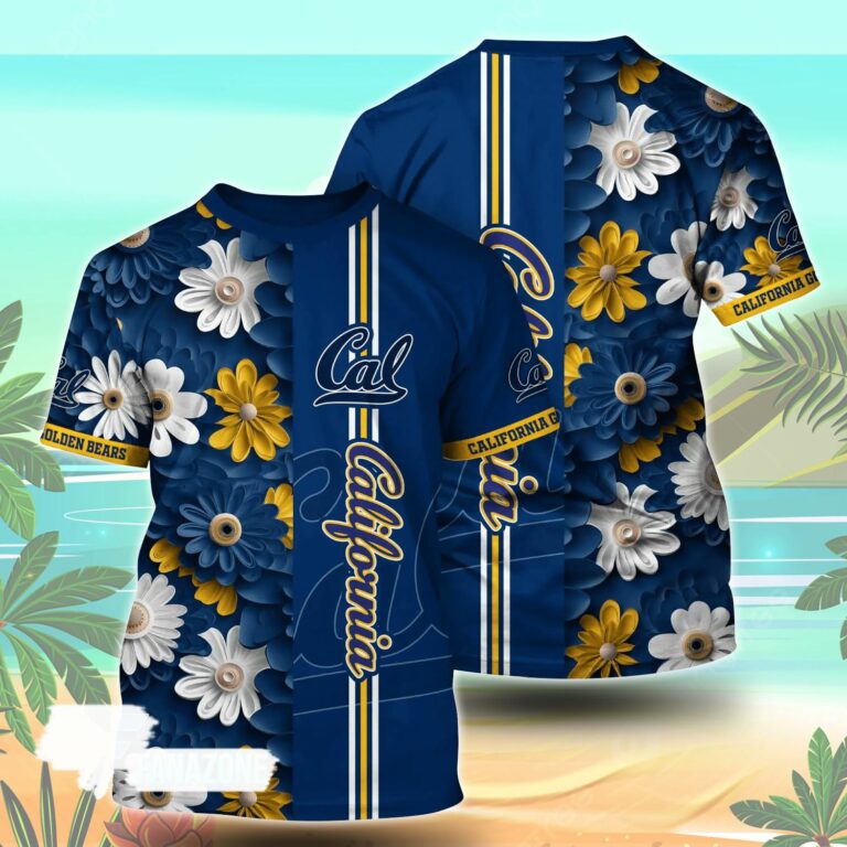 California Golden Bears NCAA Florals Tshirt For Fans, Summer Football Shirts