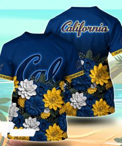 California Golden Bears NCAA Flower Tshirt For Fans, Summer Football Shirts