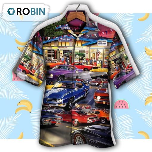 Car Classic Muscle Car Service Hawaiian Shirt