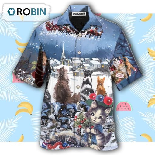 Cat Hope Chrismas Night Hawaiian Shirt