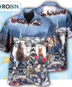 Cat Hope Chrismas Night Hawaiian Shirt
