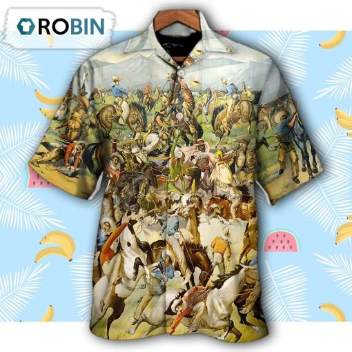Cattle Show Buffalo Bill’s Wild West Rough Riders Cossacks Hawaiian Shirt