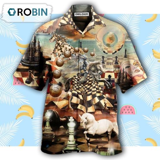 Chess Power Of The Knights In Chess Vintage Hawaiian Shirt