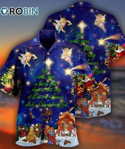Christmas Christ The Lord In Blue Hawaiian Shirt