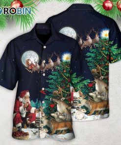 Christmas Santa Giving Christmas For Everyone Christmas Night Hawaiian Shirt