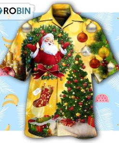 Christmas Tree Yellow Stunning Night Hawaiian Shirt