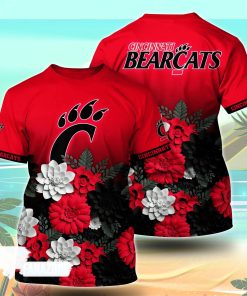 Cincinnati Bearcats NCAA Flower Tshirt For Fans, Summer Football Shirts