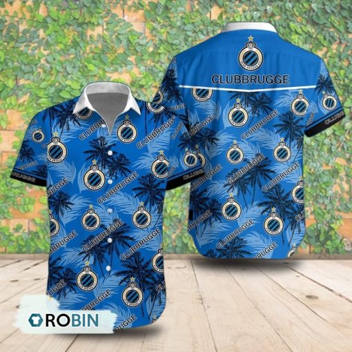 Club Brugge KV Palm Tree Short Sleeve Shirt, Summer Hawaiian Shirt