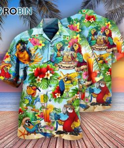 Cocktail And Parrots It’s Five Oclock Somewhere Style Hawaiian Shirt